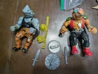 1988 Teenage Mutant Ninja Turtles, TMNT: Rocksteady & Bebop w/Some Accessories