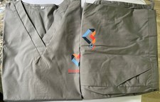 Women V-neck Top Jogger Pants with Drawstring Medical Nursing Uniform Set-M