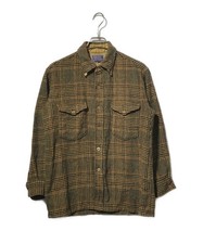 PENDLETON 60s-70s board shirt Size: L Men Brown
