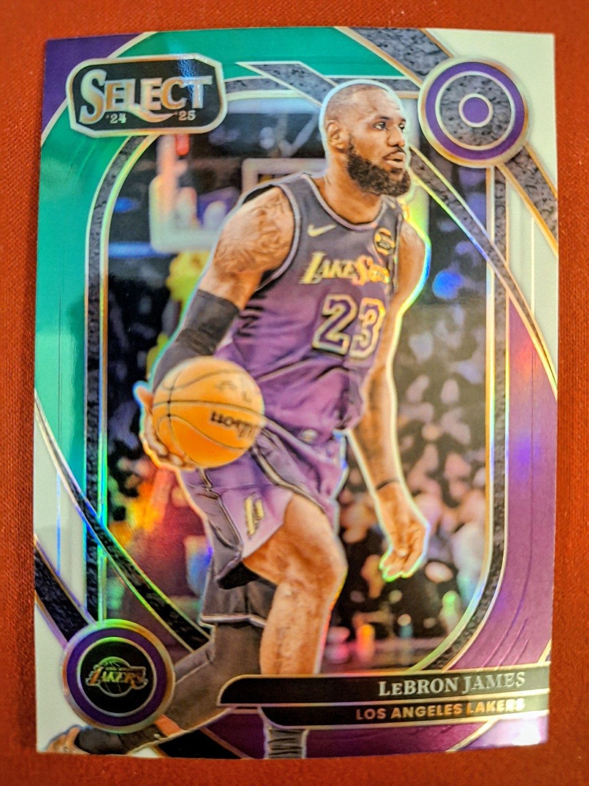 2024-25 Select LeBron James Green/White/Purple Courtside Prizm Basketball Card
