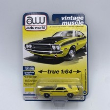 Auto World 2021 Vintage Muscle 1970 Dodge Challenger T/A Car Banana Yellow