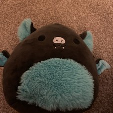 Squishmallow 8’’ Blue And Black Bat No Cardboard Tag Aldous