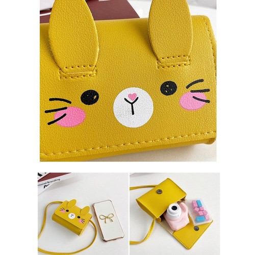 PU Leather Princess Shoulder Bag Cute Rabbit Crossbody Bags Children - Picture 6 of 15