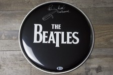 Pete Best Signed The Beatles Drum Head Inscribed "The Beatles" Beckett