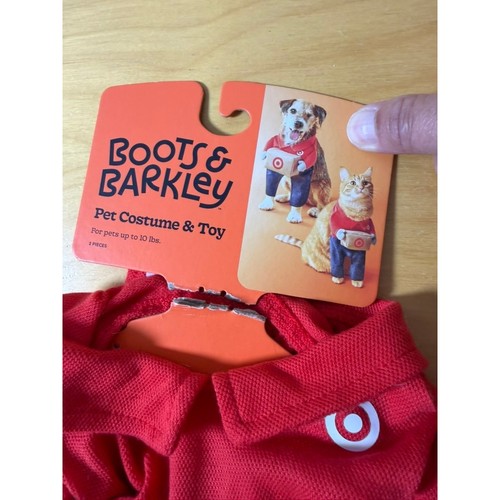 Boots & Barkley Pet Costume & Toy Delivery Worker Red Small Up to 10 lbs NEW