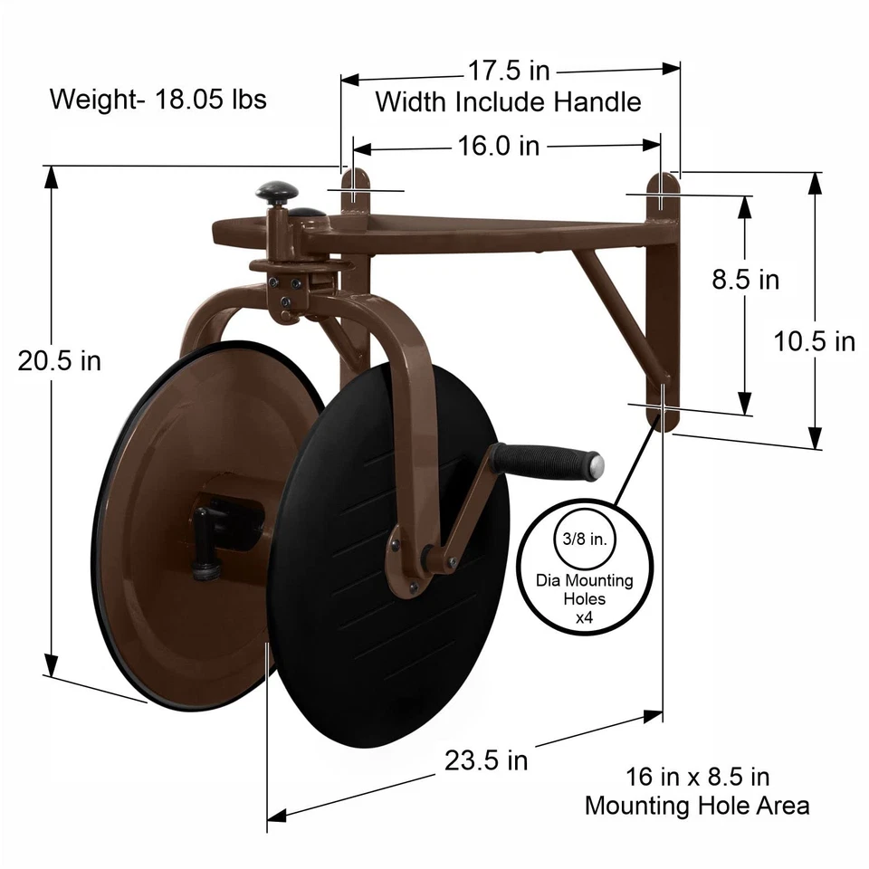 Liberty Garden Products 715 Navigator Rotating Garden Hose Reel, Holds 125 - Image 2 of 4