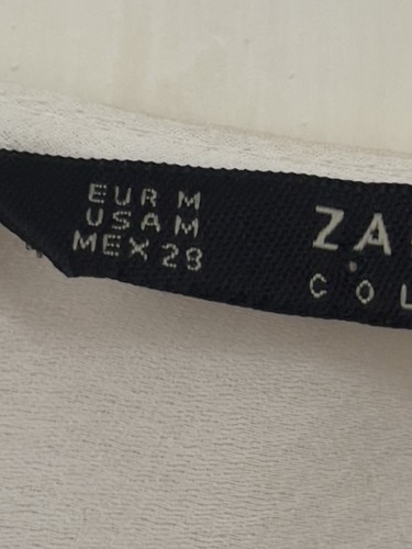 NEW Beautiful Zara Basic Collection Off White Floral Crop Cape Top Woman M. - Picture 8 of 13
