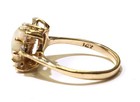 14k yellow gold Natural opal diamond .48CT SI2 H gemstone ring 3.0g estate 6.5 — photo 4
