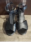 Freebird by Steven FB Cape Sandals Sz 8 Black Leather Platform Women — photo 2