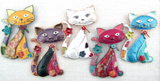 Cat Pin Brooch, 2" Tall Mixed Assortment   YOU CHOOSE COLOR 