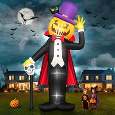 14FT Halloween Inflatable Pumpkin Vampire Outdoors Decoration, Blow Up Yard Dec