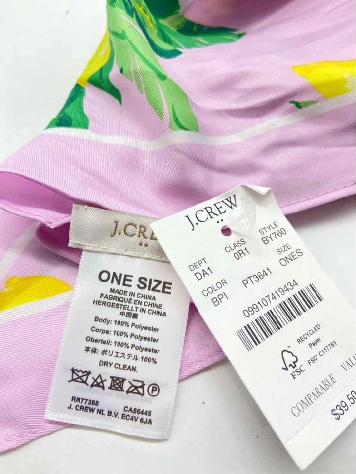 Bufandas estampadas rosas J Crew usadas Foto 4 de 4