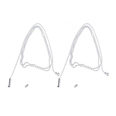 2pcs Ceiling Fan Pull Chain Extension Beaded Extension Chains with Connectors