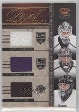 2011 Crown Royale Royal Lineage Memorabilia Grant Fuhr Jonathan Bernier HOF 0c3