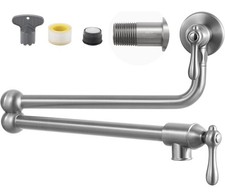KES Pot Filler Faucet 26" Wall Mount Swing Arm Heat Resistant Brushed Nickel