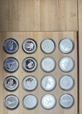 16x2000 Pesetas XXV Olympische Sommerspiele Barcelona 1992 Silber 925/1000 PP
