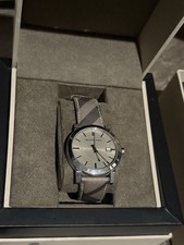 Burberry The City Quartz Silver Dial Gray Fab...