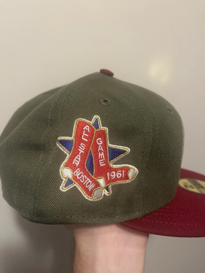 Кепка с нашивкой New Era 59Fifty Earthtone Boston Red Sox 1961 ASG размер 7 3/8 - Изображение 3 из 4