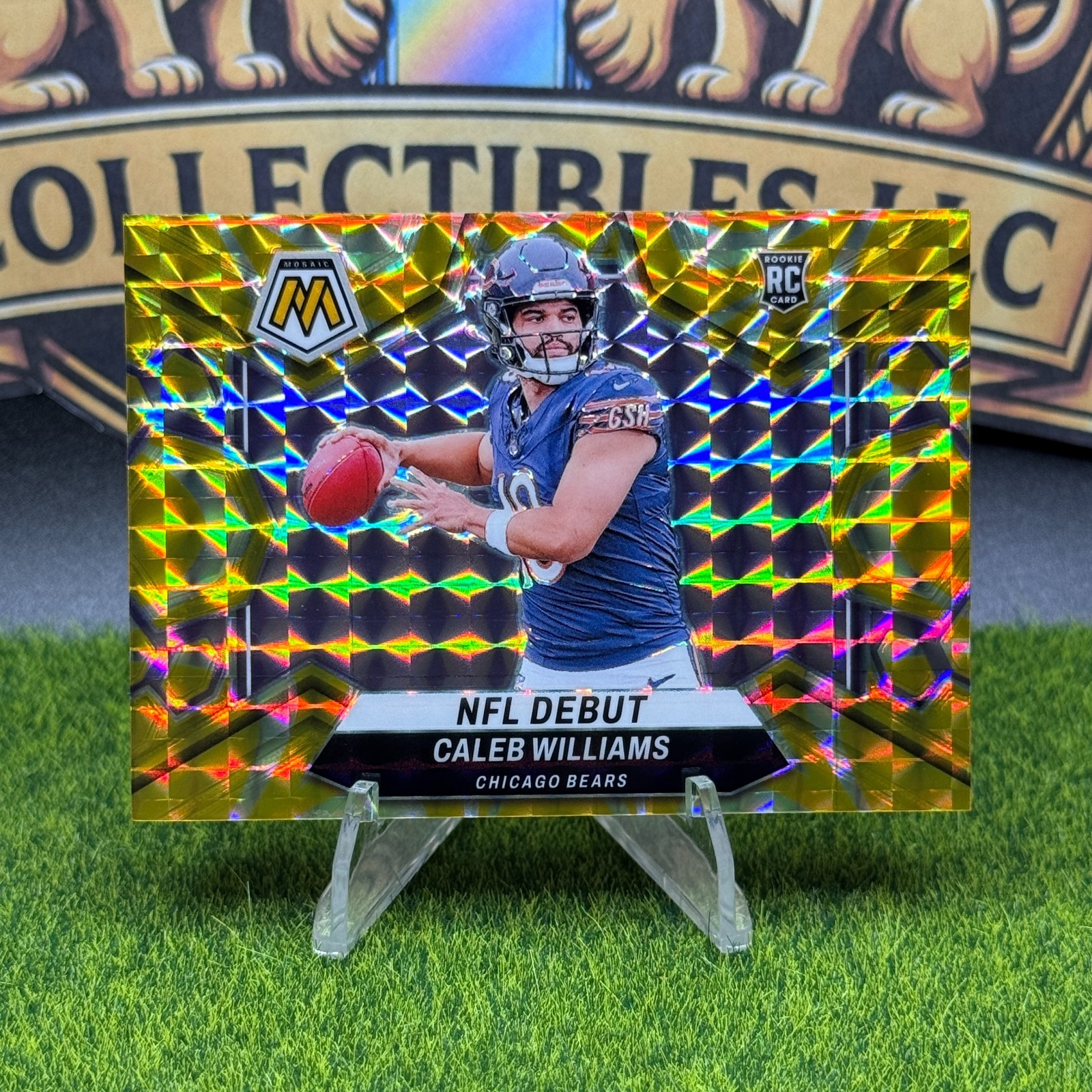 2024 Mosaic - NFL Debut Caleb Williams #289 Reactive Yellow Mosaic Prizm Bears