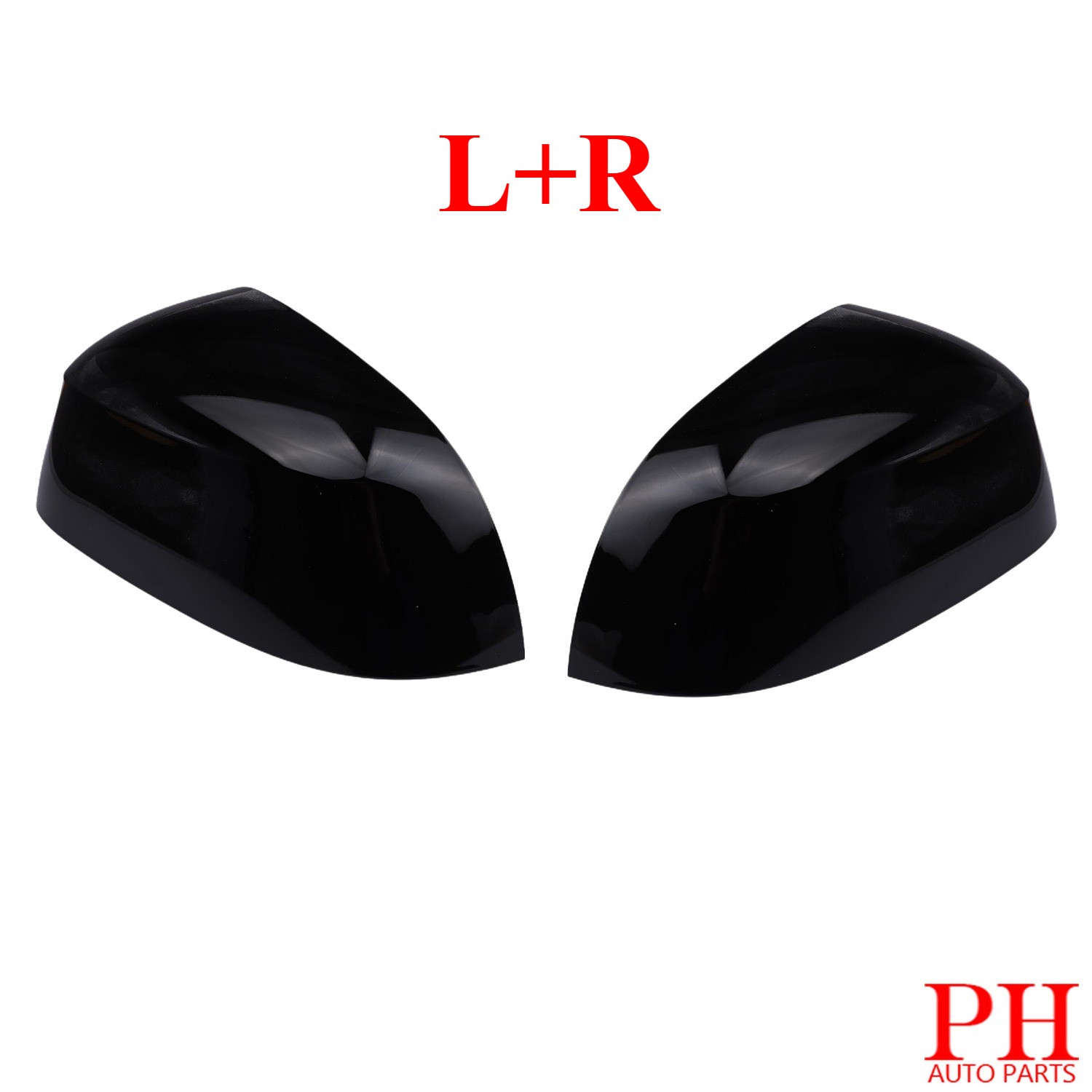 2PCS L+R Side Black Mirror Cover Cap for BMW X3 X4 X5 X6 F15 F16 F26 2016-2018