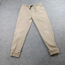 Hurley Pants Boys 12 Khaki Tan Jogger Chino Elastic Waist Cotton Casual