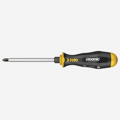 Felo Ergonic with Striking Cap Pozidriv Screwdriver, PZ 3 x 150
