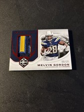 2018 Limited Melvin Gordon Prime Time Nameplate Jersey Relic Red 9/10 Chargers