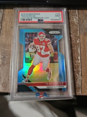 2018 Panini Prizm - Travis Kelce #105 Light Blue Prizm /199
