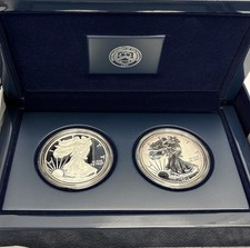 2012 AMERICAN EAGLE SAN FRANCISCO TWO COIN SILVER PROOF SET WITH BOX