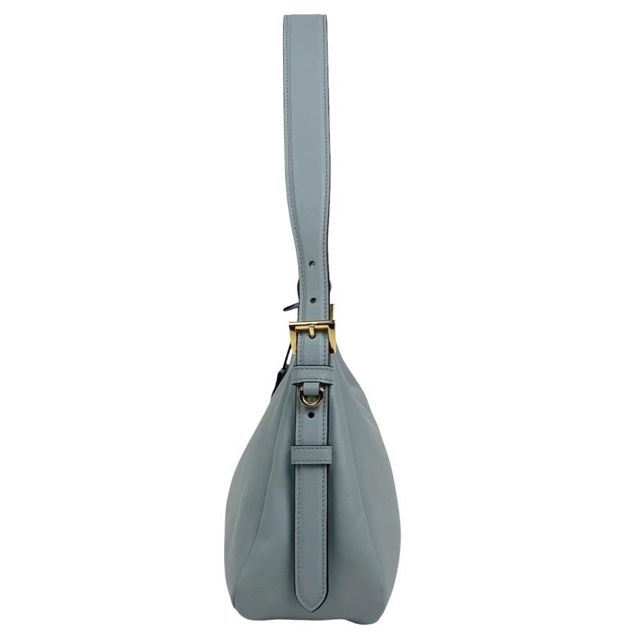 Prada Eme Medium Leather Shoulder Bag 1BC229 Gray with Dust Bag #BS352 thumbnail 2