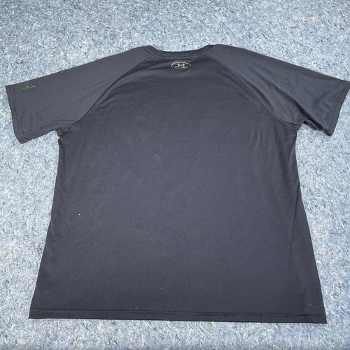 Under Armour Shirt Men Extra Large Heat Gear Tech Tee Camo Spell Out Polyester - Picture 3 of 6