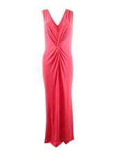 Calvin Klein Women's Knot-Front Gown (4, Watermelon)