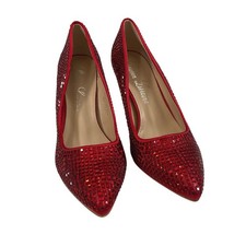 Lauren Lorraine Pumps Womens 10 Dazzle Red Em...