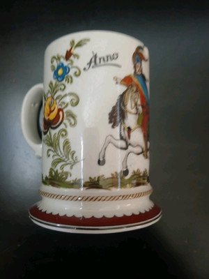 Kurt Hammer Western Germany Shaving Coffee tea Mug Horse Soldier Country 14 Oz