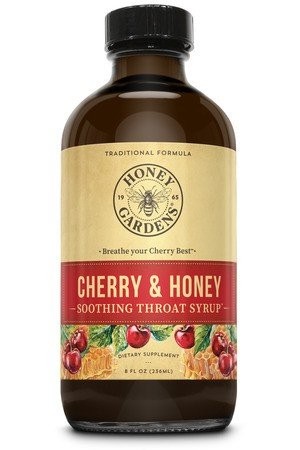 Honey Gardens Cherry - Honey успокаивающий сироп для горла 8 унций жидкости