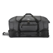 High Sierra Fairlead 34" Portable Wheel Rolling Duffel Travel Bag, Mercury/Black