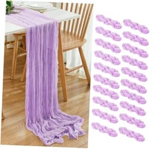 Pack Lavender Cheesecloth Table Runner 17x108 Inch Boho 17" x 108"-Lavender 20