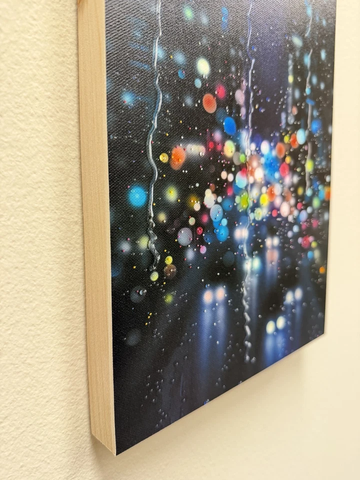 Impresión en lienzo de paisaje urbano 9x12 montada en panel de madera lista para colgar arte decoración Foto 3 de 4