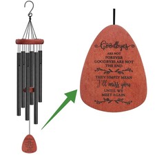 Memgift Memorial Wind Chimes - Sympathy Gift for Loss of Parent, Weather-Resi...