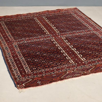 Antiker Bukhara Teppich Wolle Extra-Feiner Knoten Turkmenistan 166 x 138 cm