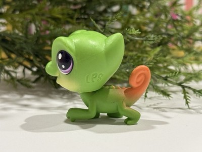 Littlest Pet Shop LPS 1-57 Chameleon Lizard Sy Spectrolizard Green
