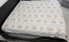 Vintage Lady Pepperell PINK ROSES Full/Queen Flat, Fitted, 2 Pillowcases Cottage