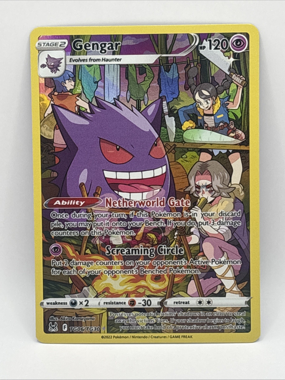 Pokémon Gengar TG06/TG30 Lost Origin Trainer Gallery Ultra Rare Full Art Holo NM