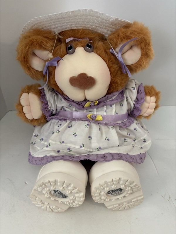 Vintage Furkins Plush DollColeco Appalachian Artworks1985 Purple Dress