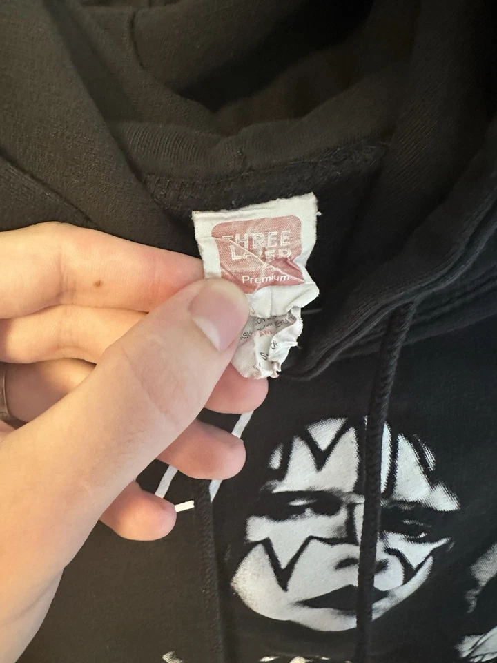 Kiss Hoodie Mens Medium Black Sweatshirt Band Rock Vintage Concert - Image 4 of 4