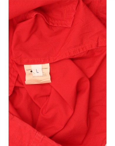 SERGIO TACCHINI Mens Bomber Jacket Large Red Cotton AJ04 - Picture 4 of 6