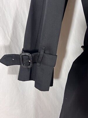 BURBERRY London Black Men Trench Coat Made in USA 46L Fits BURBERRY London Black Men Trench Coat Made in USA 46L Fits