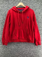 U.S. Polo Assn. Fleece Hoodie Sweatshirt Red Youth Boys Sz L Pullover Big Logo