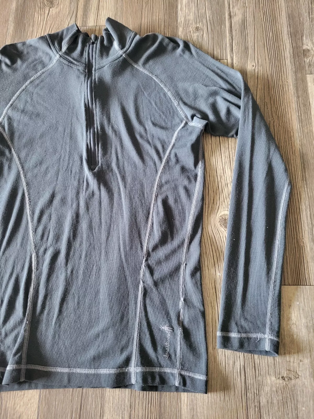 smartwool merino wool quarter zip long sleeve base-layer