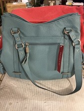 Rosetti  BlueHandbag Purse One Handle 2 Snap Closures Zipper Close Storage DWK